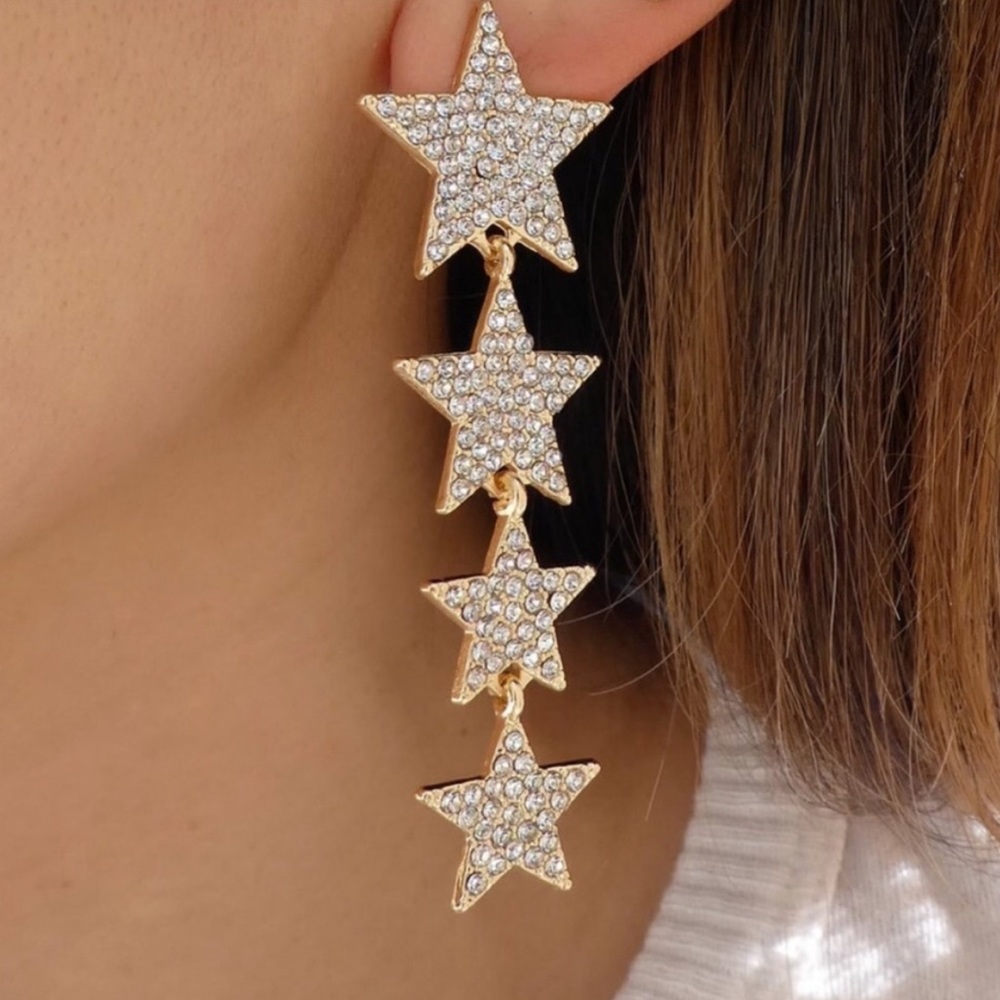 NWT Sugarfix by Baublebar Shooting Star Statement Drop Earrings